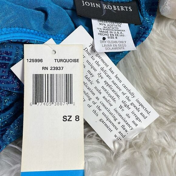 JOHN ROBERTS Sheath Dress BLUE/PURPLE Sparkle Glittery , Low Back, Size 8 - Picture 8 of 12